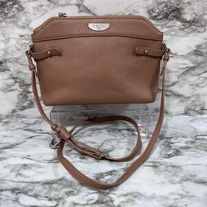 Dents Women's Crossbody Bag Brown Leather Inner Pockets Zipper Adjustable Strap